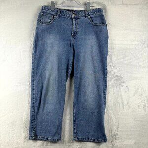 Austin Clothing Co. Women's Capri Denim Jeans Stretch Ankle Slit Blue Size 12